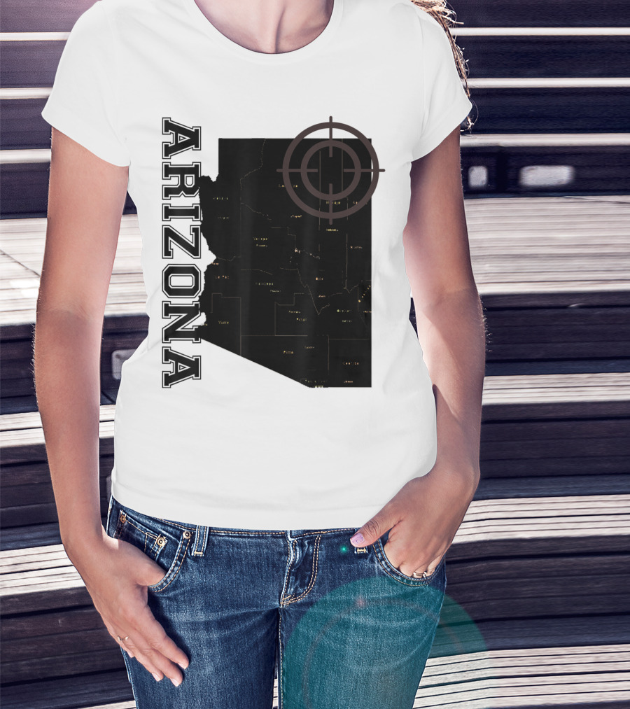 Arizona Map Classic Fun With Target T-Shirt