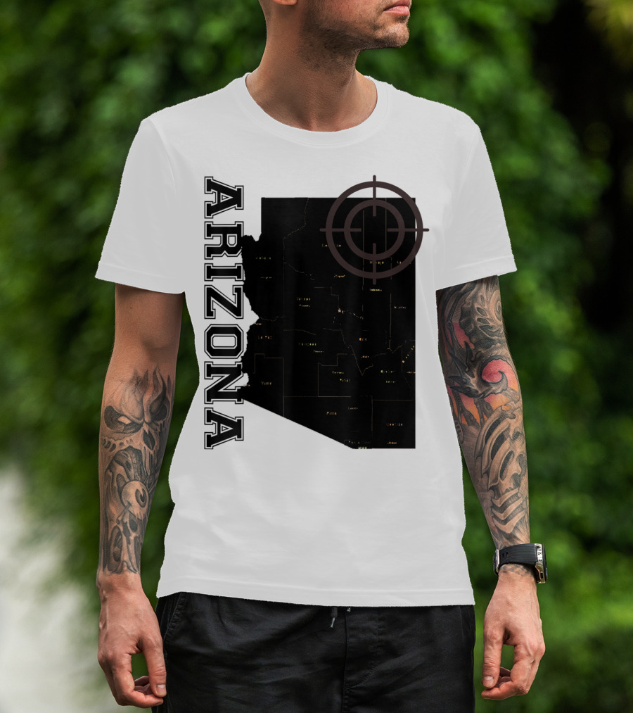 Arizona Map Classic Fun With Target T-Shirt