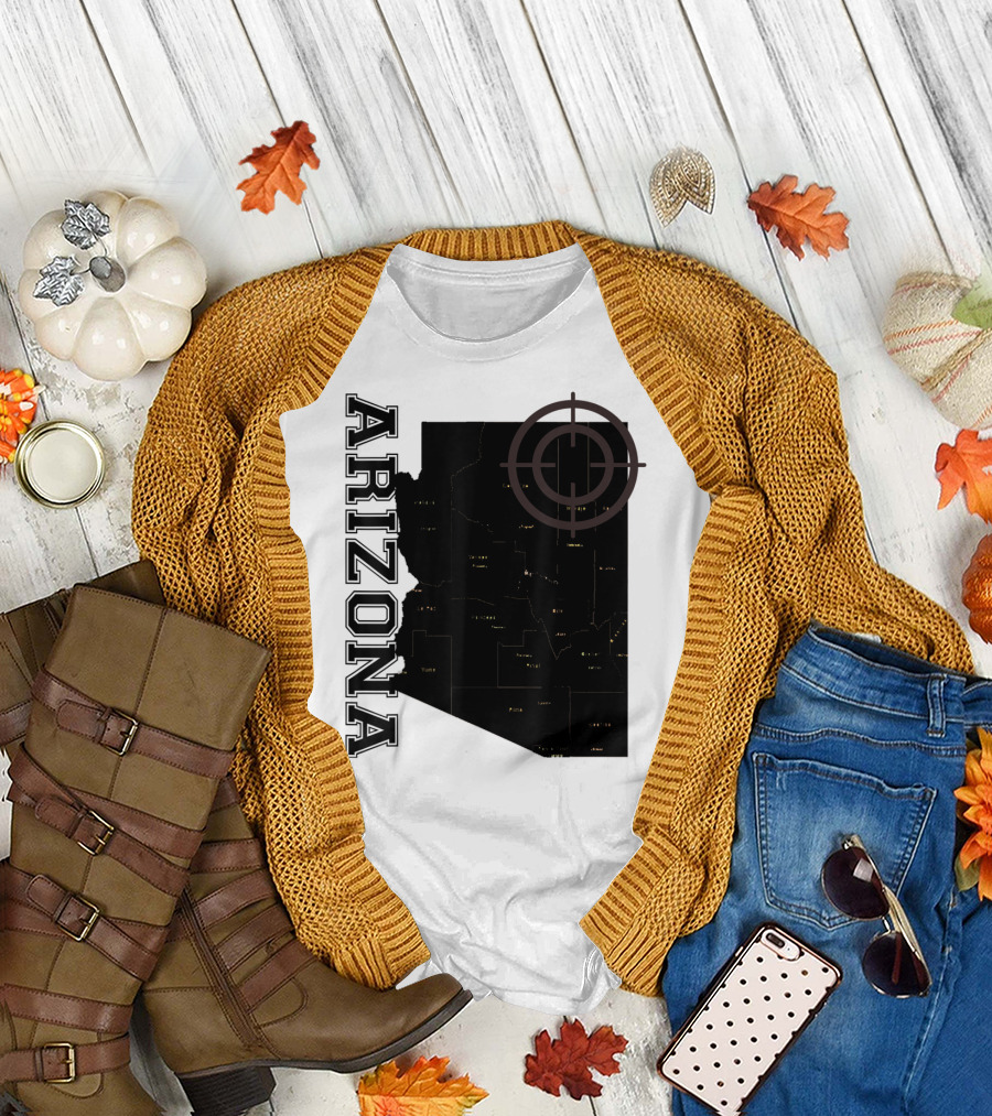 Arizona Map Classic Fun with Target T-Shirt