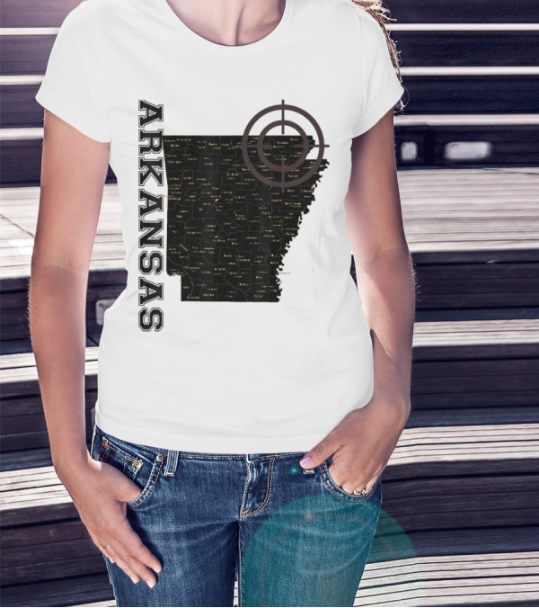 Arkansas Maps Classic Fun Targeted Exploration T-Shirt