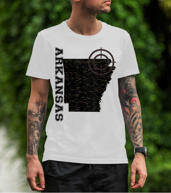 Arkansas Maps Classic Fun Targeted Exploration T-Shirt