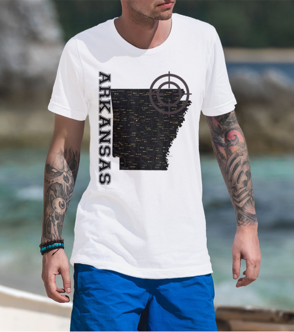 Arkansas Maps Classic Fun Targeted Exploration T-Shirt
