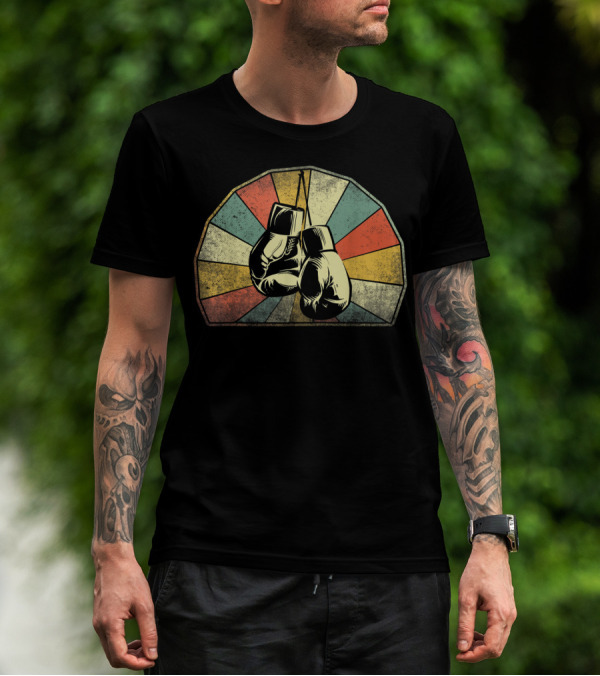 Boxing Classic Vintage Boxsport Retro Gloves T-Shirt