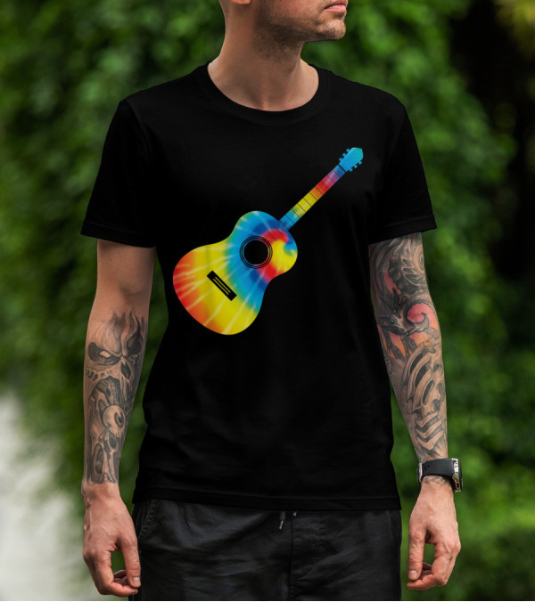 Classic Vintage Guitar Tie-Dye T-Shirt