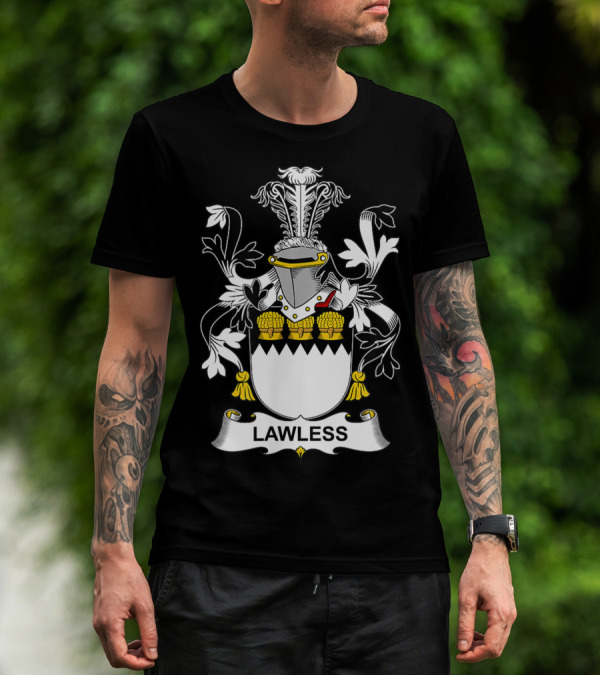 Lawless Family Crest Coat Of Arms T-Shirt