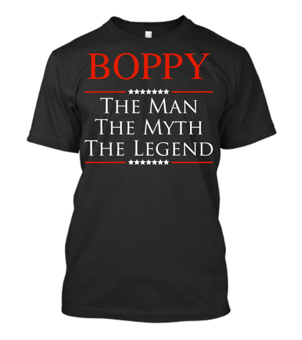 Boppy The Man The Myth The Legend Stars T-Shirt