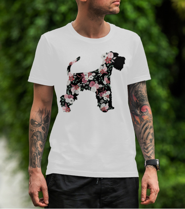 Minischnauzer Floral T-Shirt