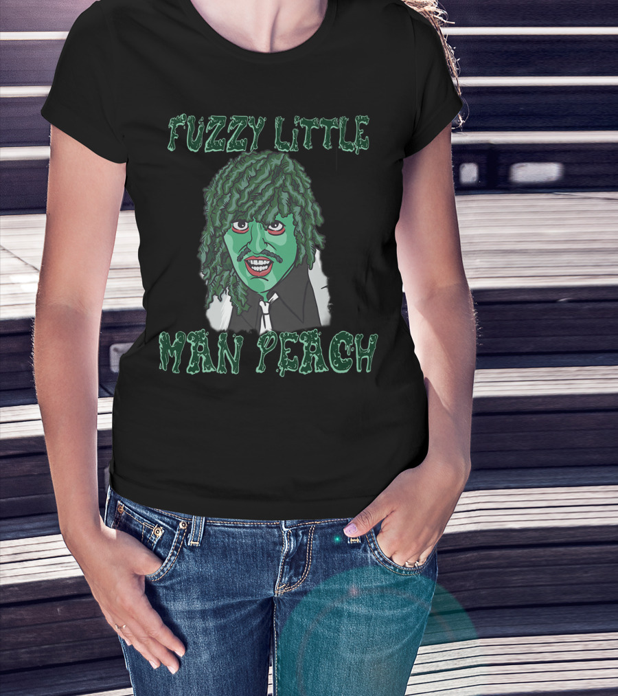 Fuzzy Little Man Peach Gregg Inspired Cartoon Character T-Shirt