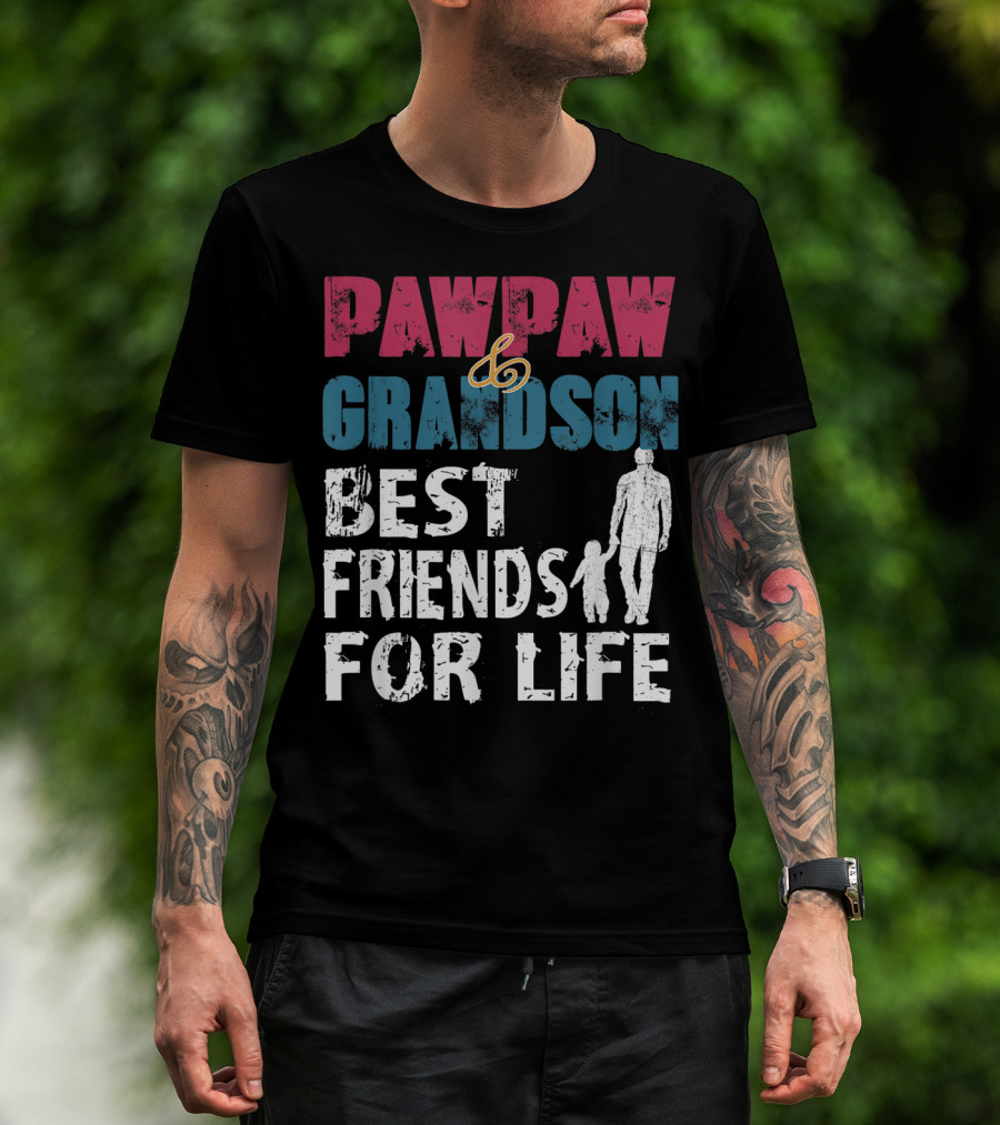 Pawpaw And Grandson Best Friends For Life T-Shirt