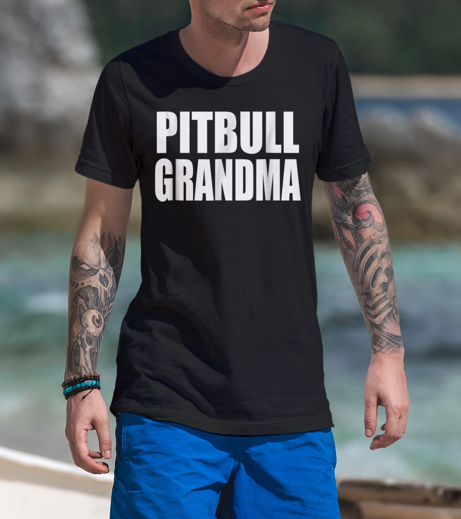 Proud Pitbull Grandma Fan Grandma T-Shirt