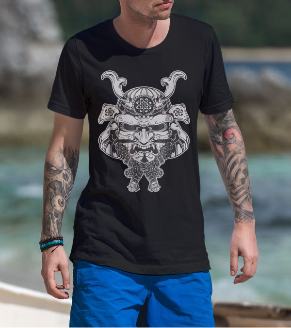 Samurai Warrior Original Japanese Mask T-Shirt