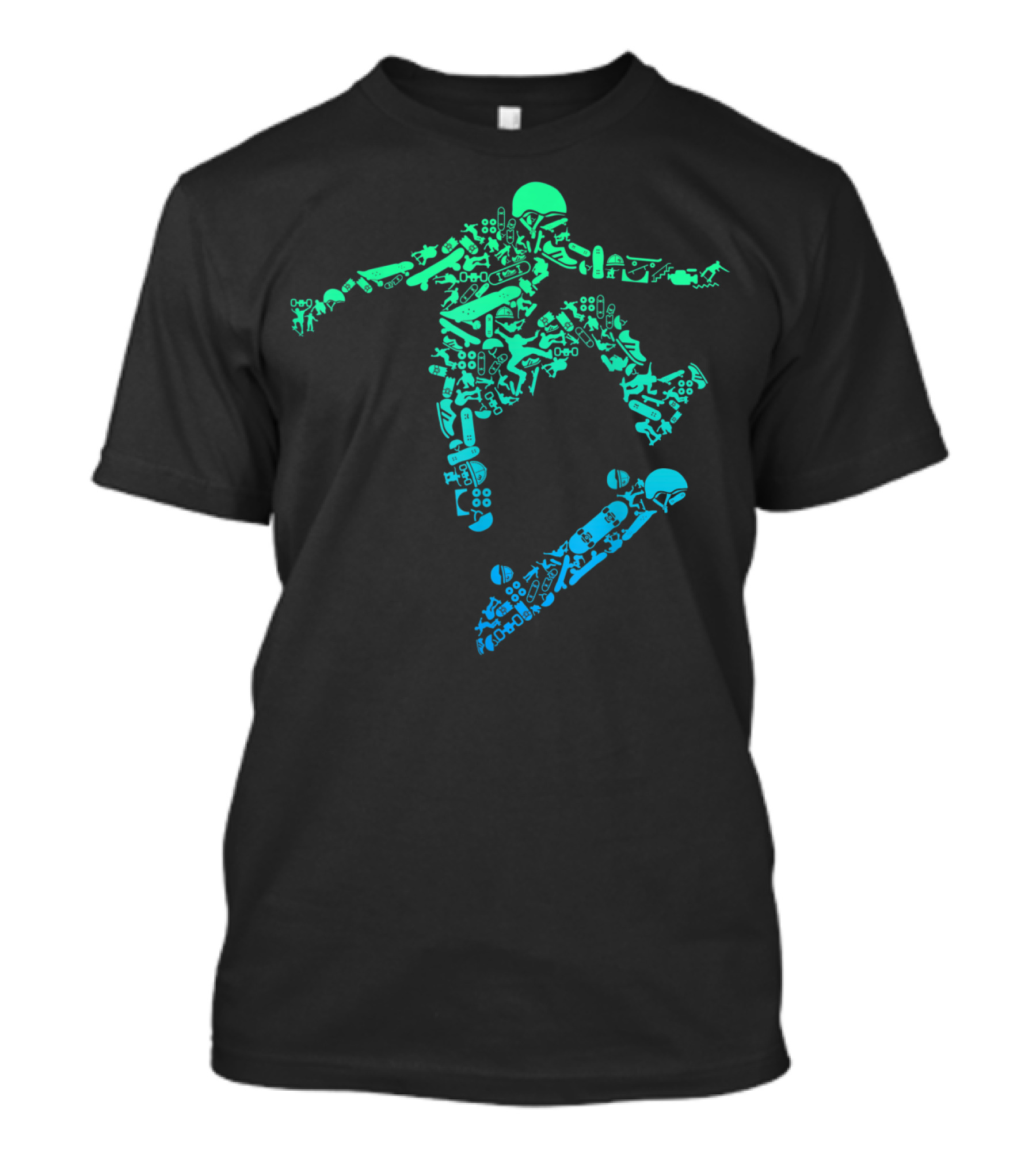 Skater Skateboarding Gear Helmet Skateboard Tricks Iconic T-Shirt