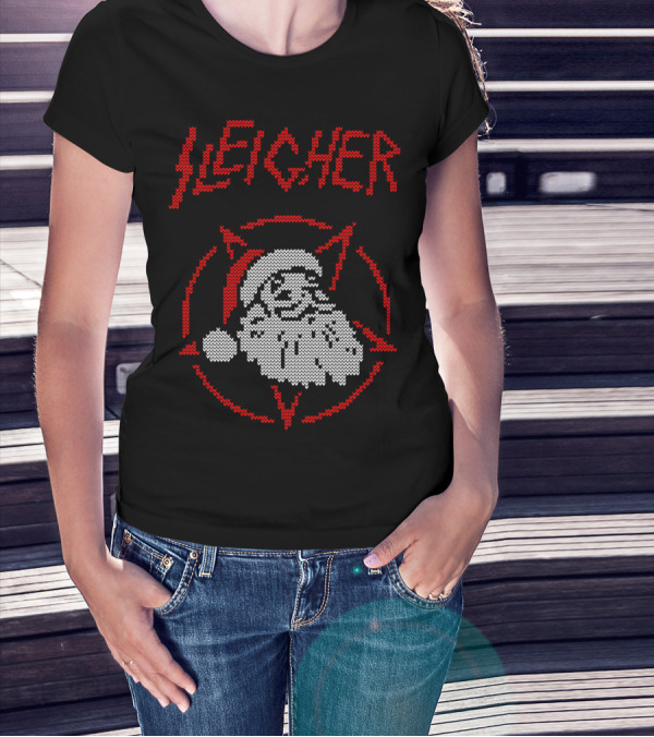 Sleigher Santa Pentagram Knit T-Shirt