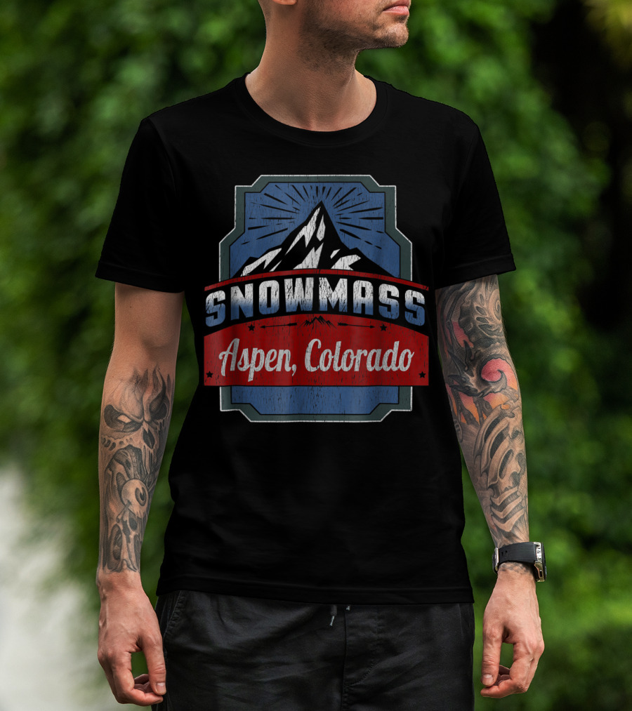 Snowmass Aspen Colorado Mountain Ski Adventure T-Shirt