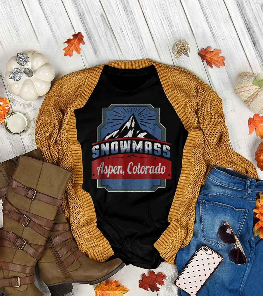 Snowmass Aspen Colorado Mountain Ski Adventure T-Shirt