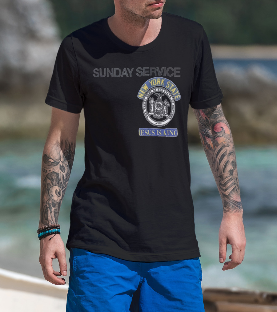 SUNDAY SERVICE NEW YORK STATE JESUS IS KING T-Shirt