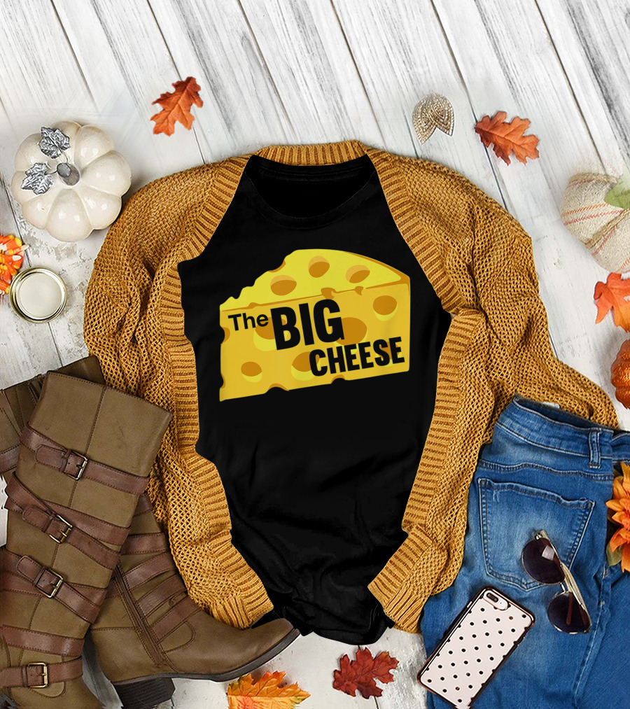 The Big Cheese Emphasizing A Large Yellow Wedge T-Shirt