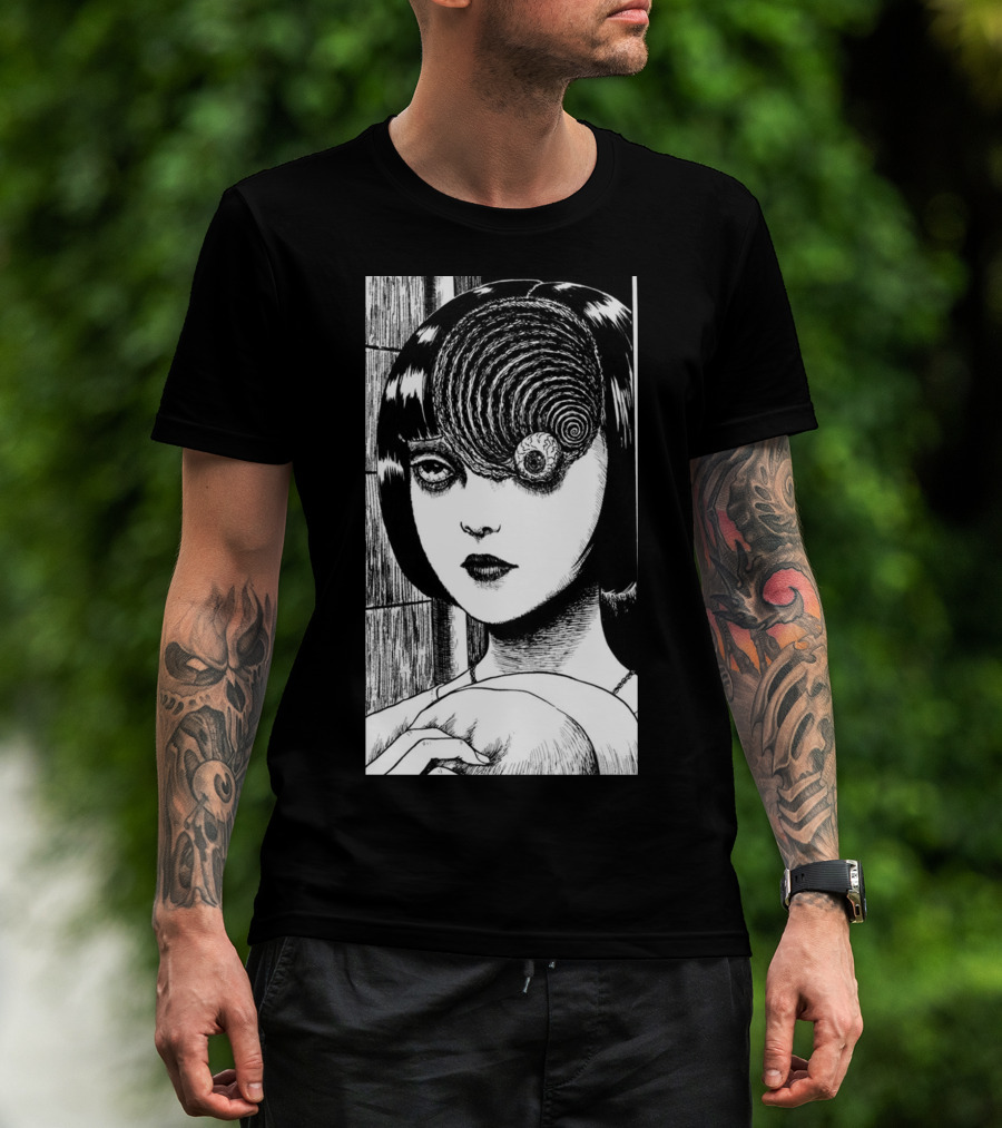 Uzumaki Junji Ito Kirie Goshima Spiral Horror Manga T-Shirt