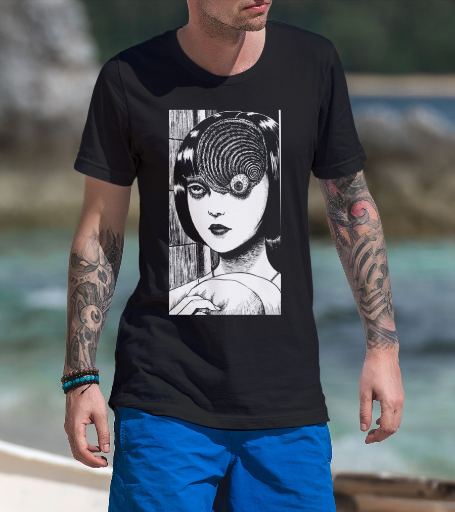 Uzumaki Junji Ito Kirie Goshima Spiral Horror Manga T-Shirt