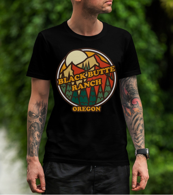 Black Butte Ranch Oregon Vintage Mountain Sun T-Shirt