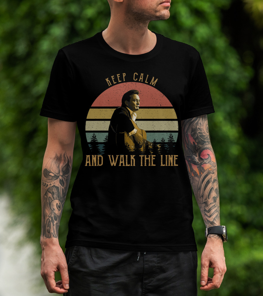 Keep Calm And Walk The Line Vintage Johnny Cash T-Shirt