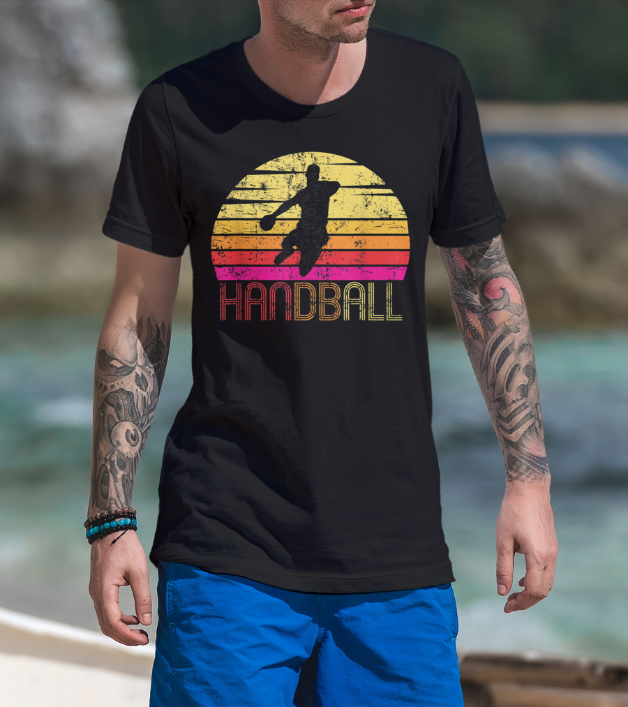 Vintage Handball Retro Sunset T-Shirt