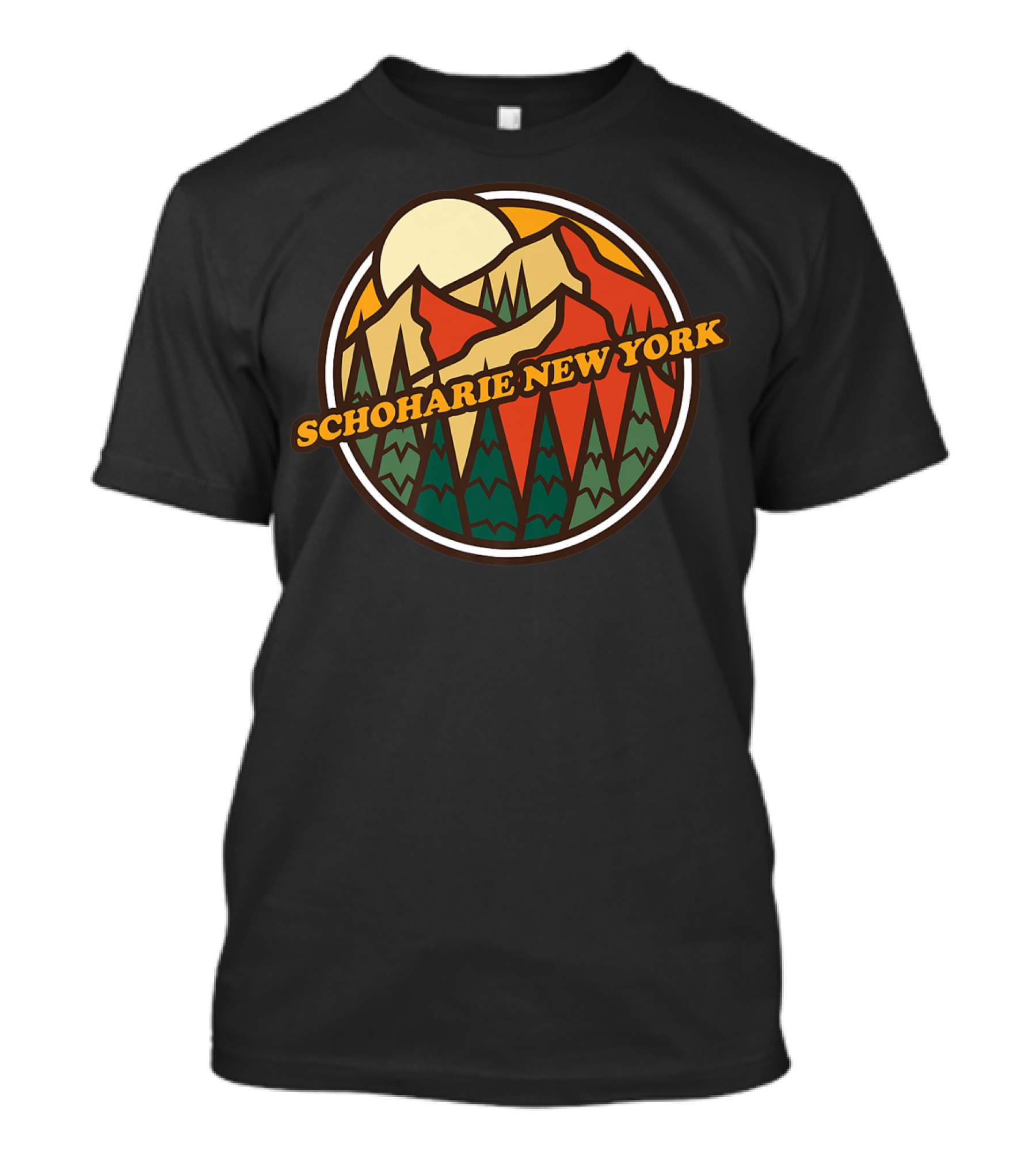 Vintage Schoharie New York Mountain Hiking Adventure Nature Scene T-Shirt