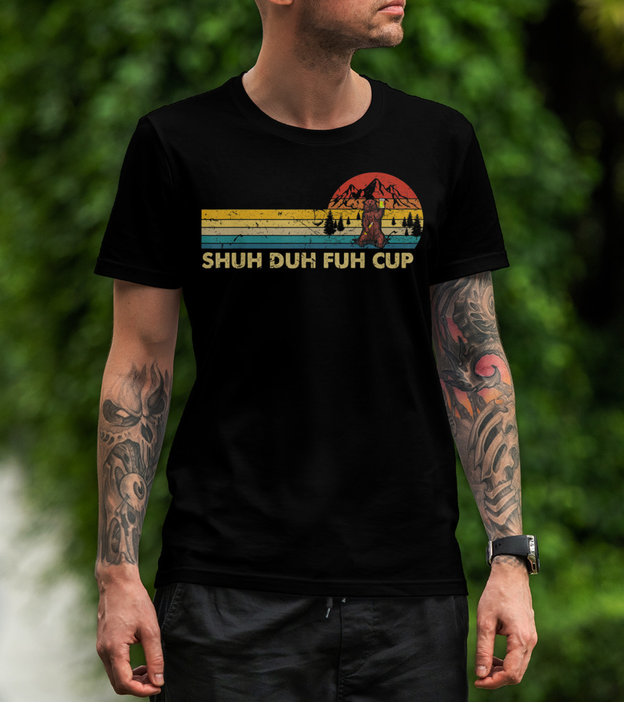 Shuh Duh Fuh Cup Bear Camping Vintage T-Shirt