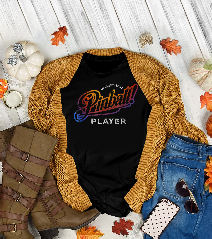 World's Best Pinball Player Machine Game Balls T-Shirt