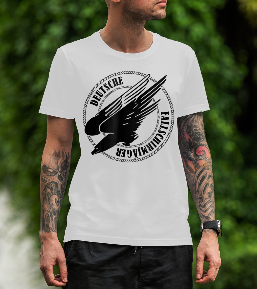 Deutsche Fallschirmjager Ww2 German Paratrooper Emblem T-Shirt