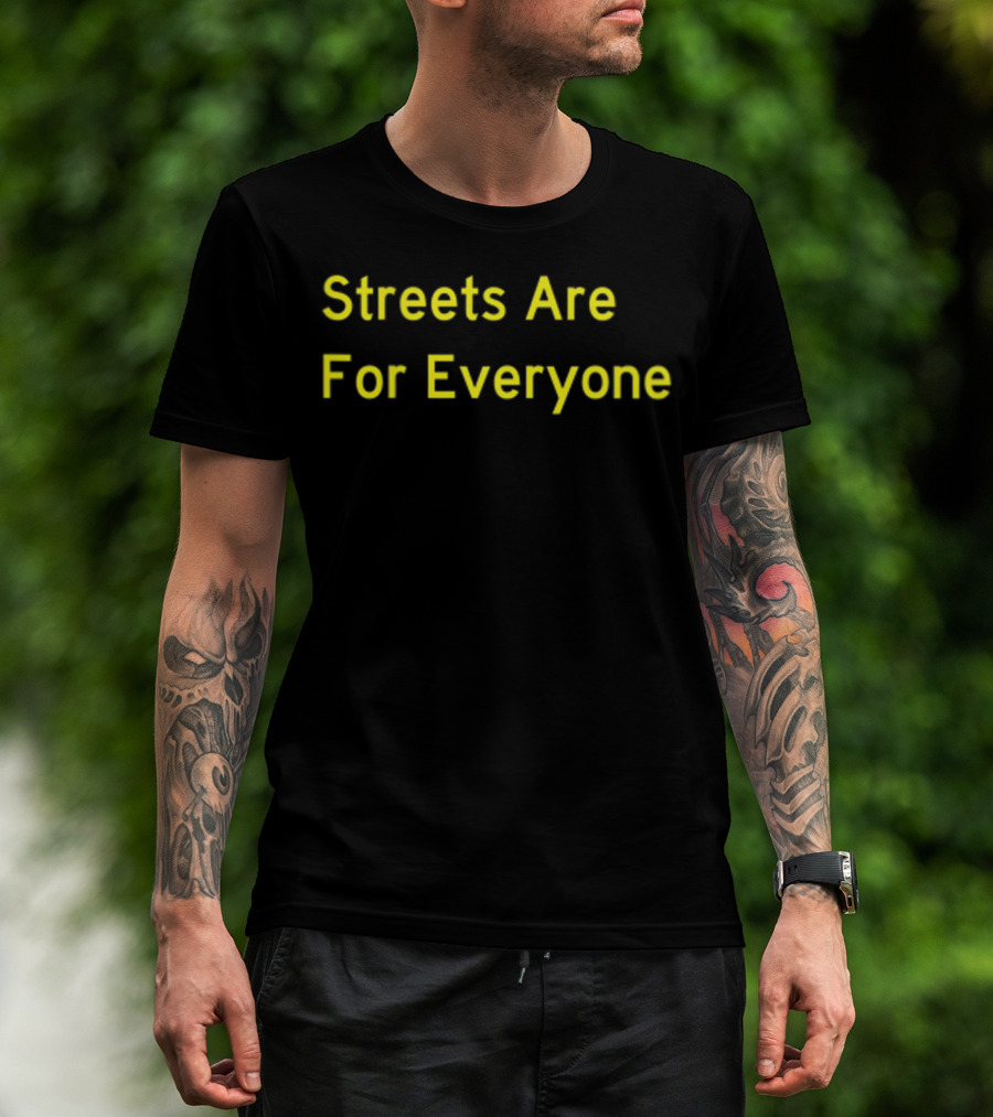 Streets Are For Everyone Yellow Bike Project Jeff Knopp T-Shirt