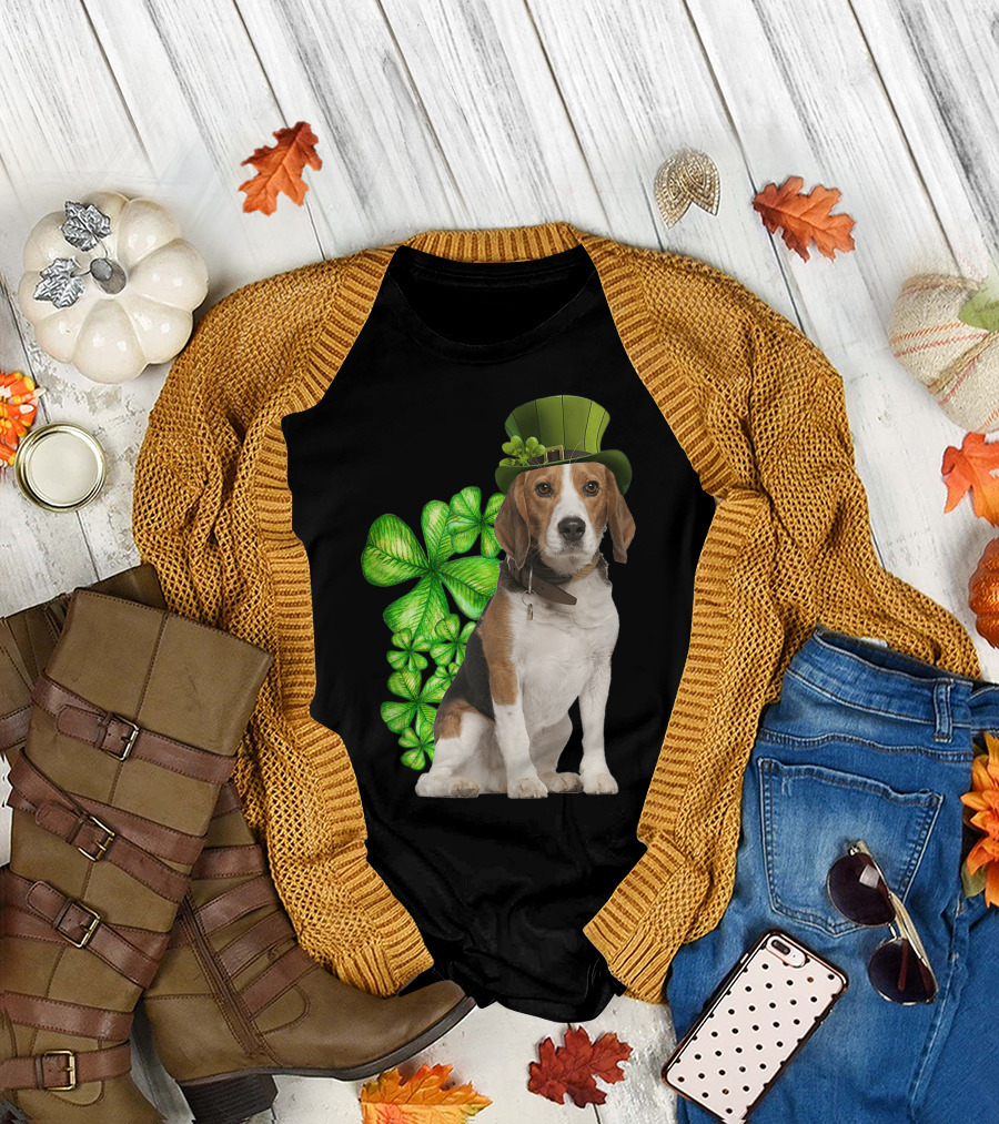 Beagles Irish Shamrock Dog Lovers St. Patrick's Hat T-Shirt