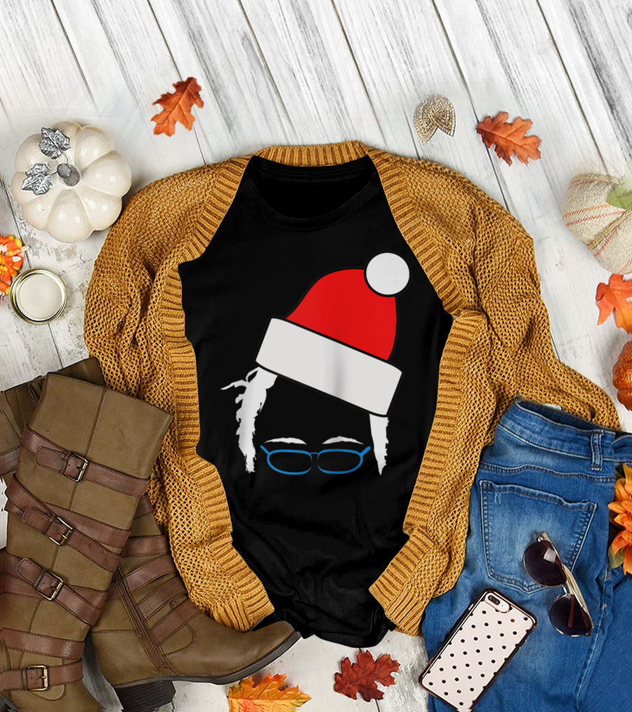 Bernie Sanders Santa Hat Christmas Holiday T-Shirt