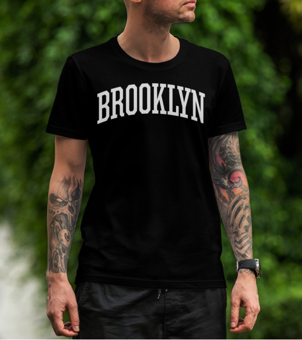 Brooklyn New York City NYC Arch Text T-Shirt