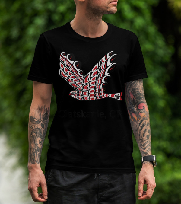 Clatskanie OR Red Tail Hawk Native T-Shirt