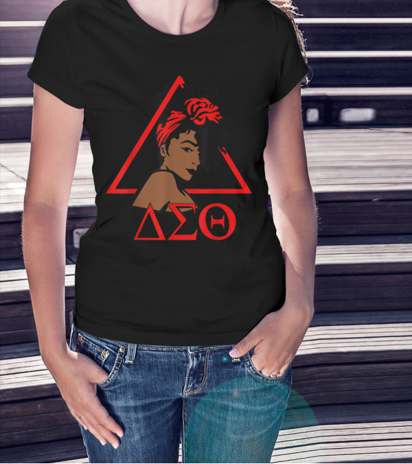 Delta Sigma Theta 1913 African American Woman In Red Triangle T-Shirt
