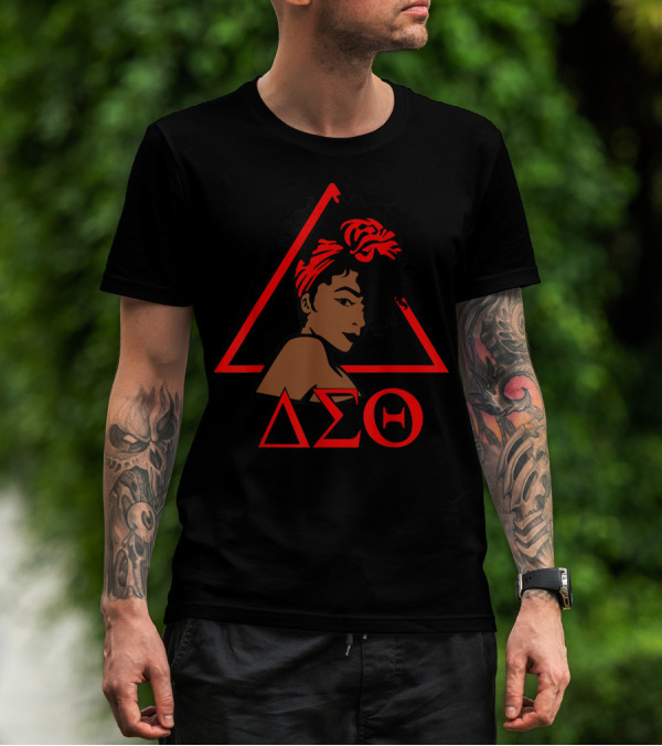 Delta Sigma Theta 1913 African American Woman In Red Triangle T-Shirt