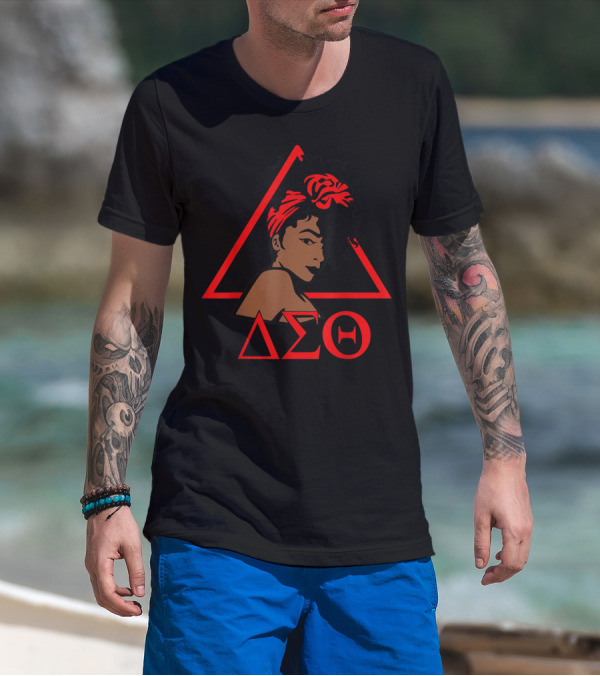 Delta Sigma Theta 1913 African American Woman In Red Triangle T-Shirt