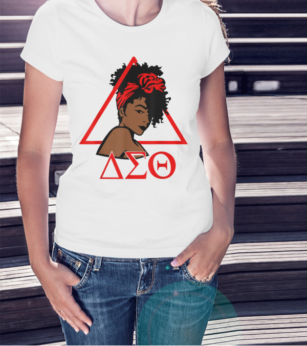 Delta Sigma Theta 1913 African American Woman In Red Triangle T-Shirt