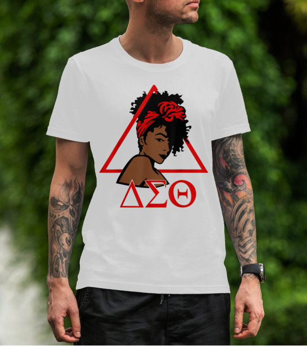 Delta Sigma Theta 1913 African American Woman In Red Triangle T-Shirt