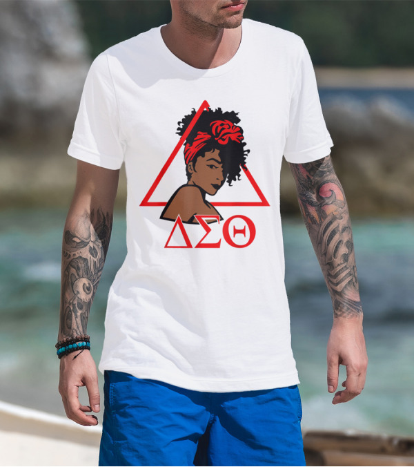 Delta Sigma Theta 1913 African American Woman In Red Triangle T-Shirt