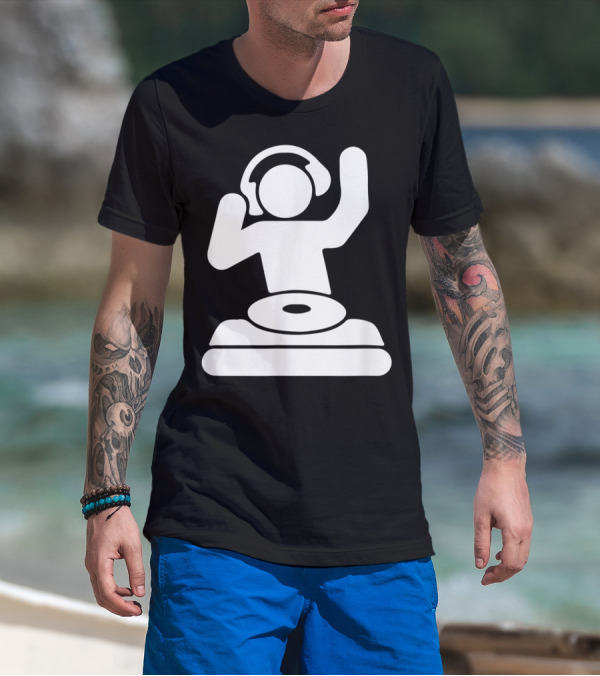 Dj Vinyl Turntable Music Mixer Headphones T-Shirt