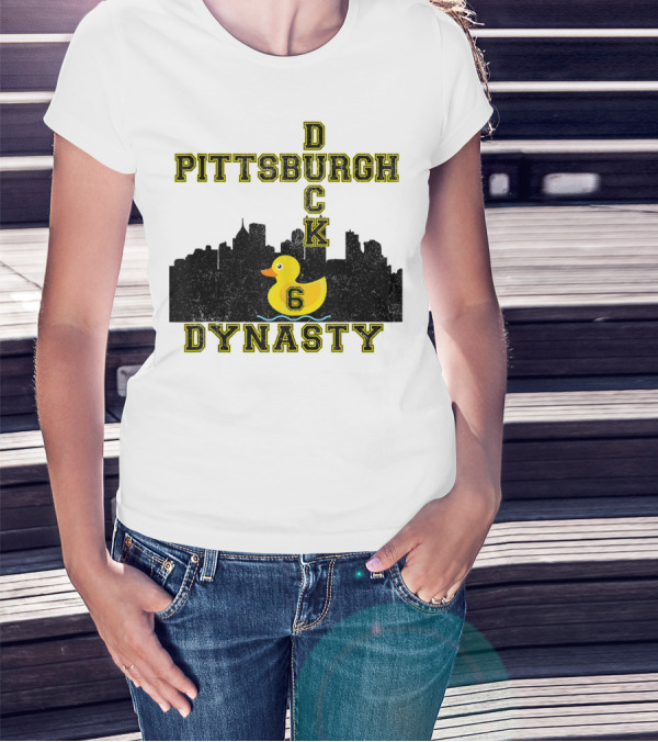 Pittsburgh Duck 6 Dynasty Football Skyline T-Shirt