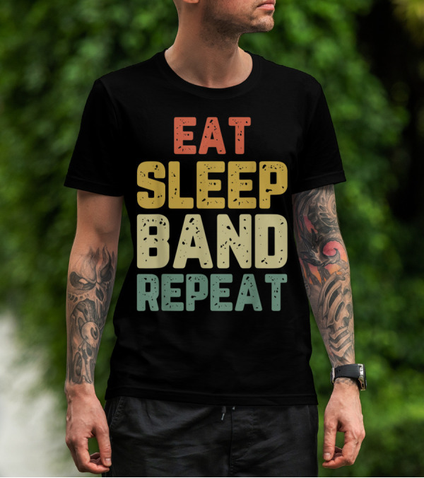 Eat Sleep Band Repeat Marching Funny Director T-Shirt