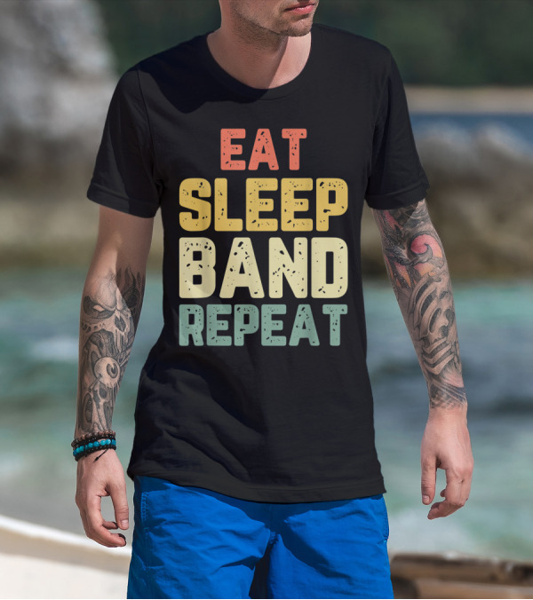 Eat Sleep Band Repeat Marching Funny Director T-Shirt