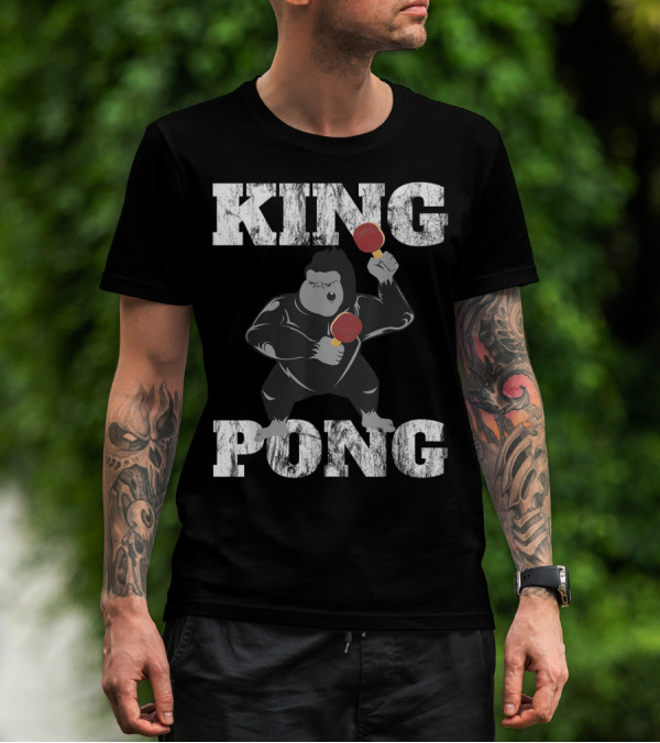 King Pong Funny Vintage Table Tennis Ping Pong T-Shirt