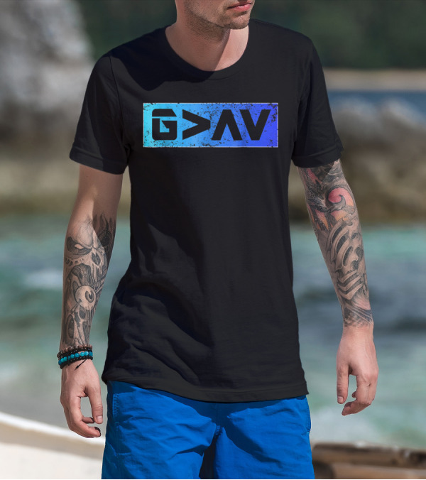 G>∧∨ Blue Gradient Spiritual T-Shirt