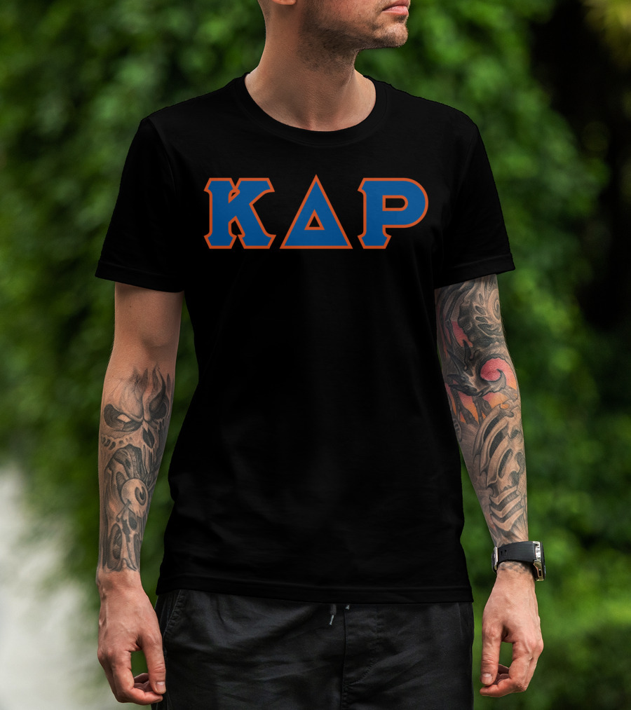 Kappa Delta Rho Greek Letters Blue And Orange T-Shirt