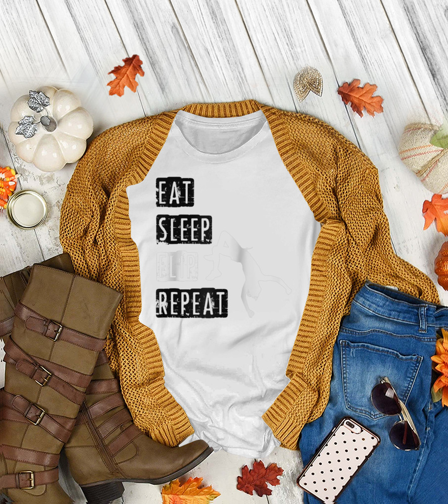 Gymnastics Eat Sleep Flip Repeat Gymnast T-Shirt