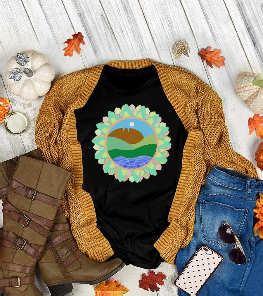 Horsetooth Rock Fort Collins Colorado Co Scenic Mountain Lake Sunburst T-Shirt